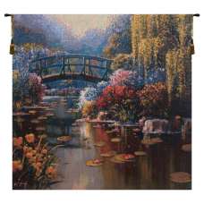 Giverny Pond I Belgian Tapestry Wall Hanging