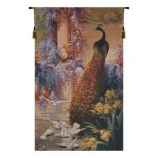 Peacock & Doves I Belgian Tapestry Wall Hanging