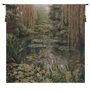 Monet's Garden Without Border I Belgian Tapestry Wall Hanging - 41 in. x 40 in. Cotton/Treveria/Wool/Mercuraise by Claude Monet