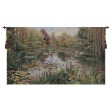 Monet's Garden without Border IV Belgian Tapestry Wall Hanging