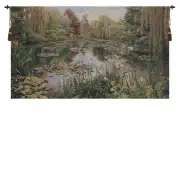 Monet's Garden Without Border IV Belgian Tapestry Wall Hanging - 82 in. x 49 in. Cotton/Treveria/Wool/Mercuraise by Claude Monet