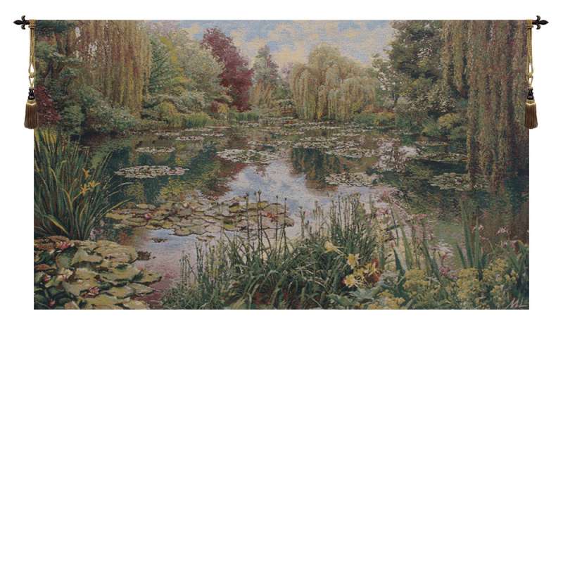 Monet's Garden without Border IV Belgian Tapestry Wall Hanging