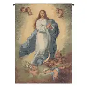 Murillo Madonna European Tapestries - 12 in. x 17 in. Cotton/viscose/goldthreadembellishments by Alberto Passini
