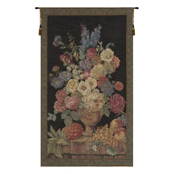 Floral Bouquet Thoughts II European Tapestries - 26 in. x 45 in. Cotton/Polyester/Viscose by Alberto Passini