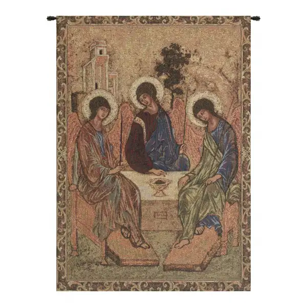 Most Holy Trinity European Tapestries - 11 in. x 18 in. Cotton/viscose/goldthreadembellishments by Charlotte Home Furnishings