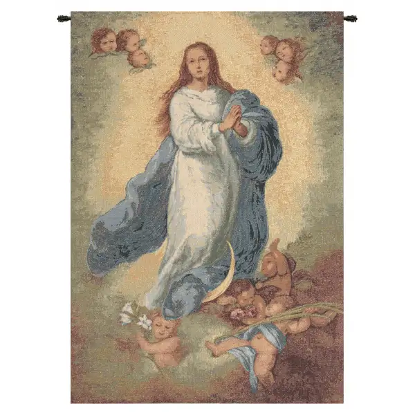 Immaculate Conception European Tapestries - 18 in. x 26 in. Cotton/viscose/goldthreadembellishments by Alberto Passini