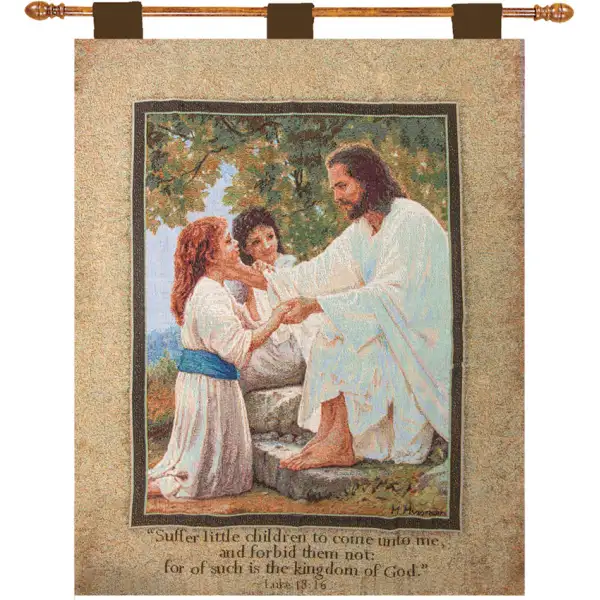 Suffer The Little Children Wallhanging Wall Tapestry