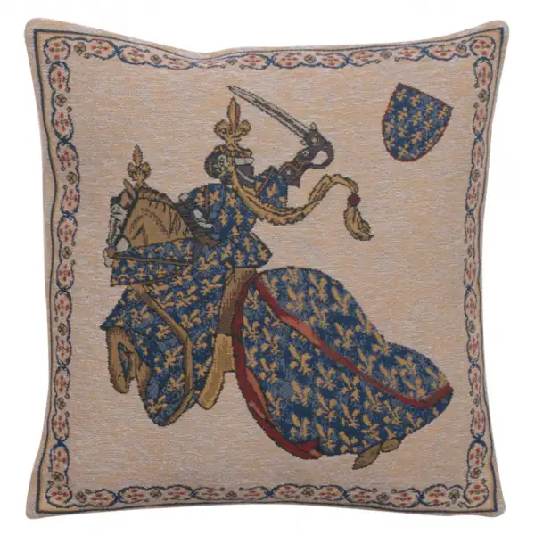 Tournament Of Knights 2 Belgian Cushion Cover - 16 in. x 16 in. Cotton/Viscose/Polyester by Charlotte Home Furnishings
