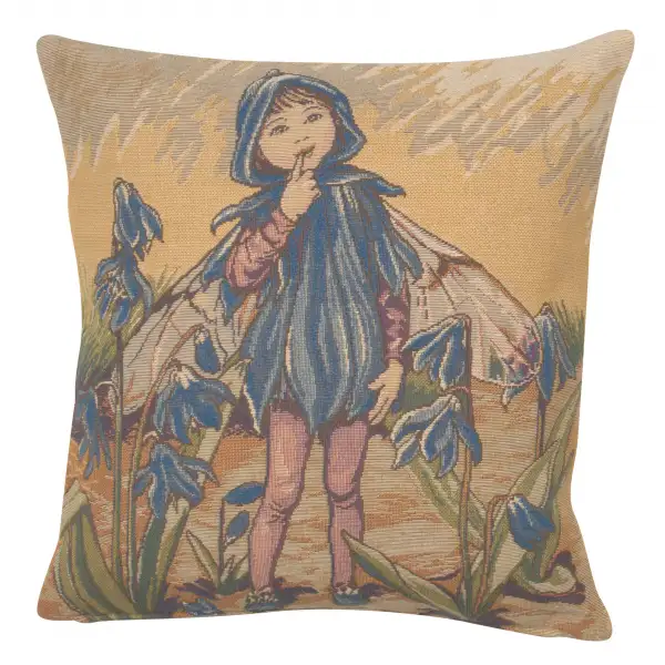 Charlotte Home Furnishing Inc. Belgium Cushion Cover - 14 in. x 14 in. Cicely Mary Barker | Scilla Fairy Cicely Mary Barker