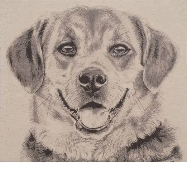Happy Canine  Wall Tapestry Stretched