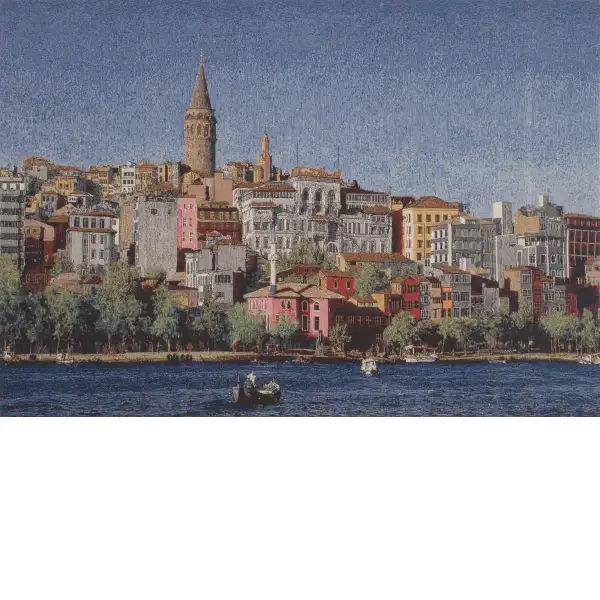 City by the Sea  Wall Tapestry Stretched