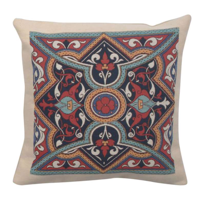 Poppy Mandala Decorative Pillow Cushion Cover
