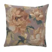 Sweet Blossoms Grey Couch Pillow - 16 in. x 16 in. Cotton/Viscose/Polyester by Alessia Cara