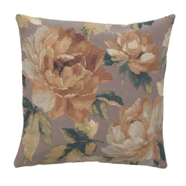 Sweet Blossoms Grey Decorative Floor Pillow Cushion Cover