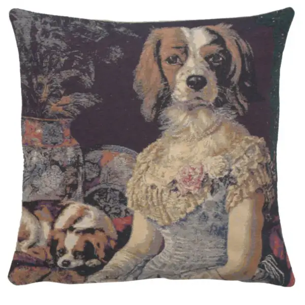 Poncelet Dame Decorative Floor Pillow Cushion Cover