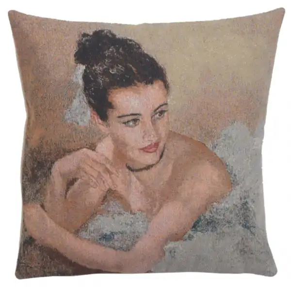 Spanish Ballerina Couch Pillow - 16 in. x 16 in. Cotton/Viscose/Polyester by Alessia Cara