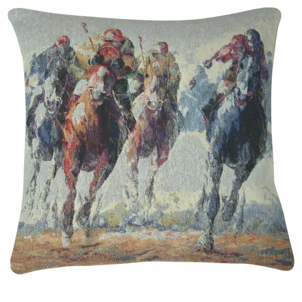 Jockeys Couch Pillow - 16 in. x 16 in. Cotton/Viscose/Polyester by Charlotte Home Furnishings Inc