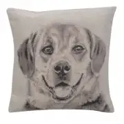 Happy Canine II Couch Pillow - 16 in. x 16 in. Cotton/Viscose/Polyester by Alessia Cara
