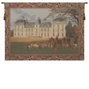 Cheverny I Belgian Tapestry Wall Hanging - 57 in. x 41 in. Cotton/Viscose/Polyester by Charlotte Home Furnishings