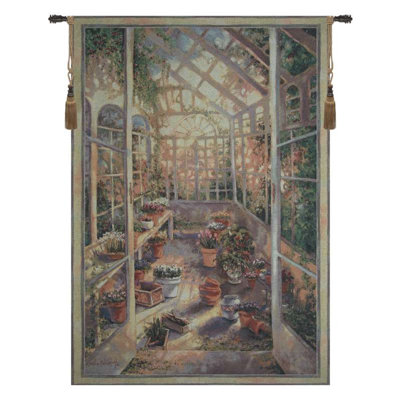 Greenhouse Retreat Tapestry Wall Hanging